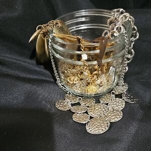 Gold and Silver Lot Mix Jewelry 8 Ounce Mystery Jar